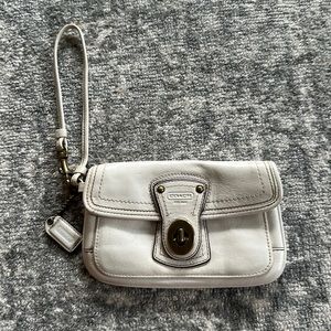 Vintage Coach Cream Wristlet